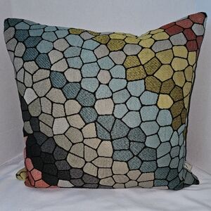 Westex Urban Loft Feather Pillow Cobblestone Geometric Design EUC